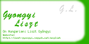 gyongyi liszt business card